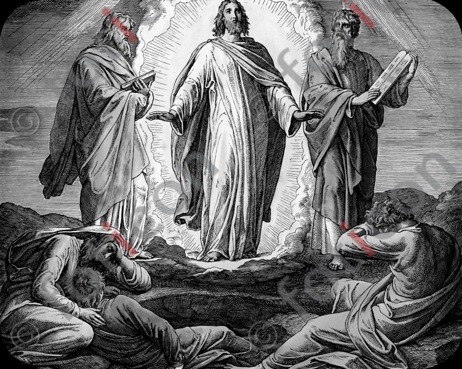 Die Verklärung Jesu | The Transfiguration of Jesus - Foto foticon-simon-043-sw-036.jpg | foticon.de - Bilddatenbank für Motive aus Geschichte und Kultur